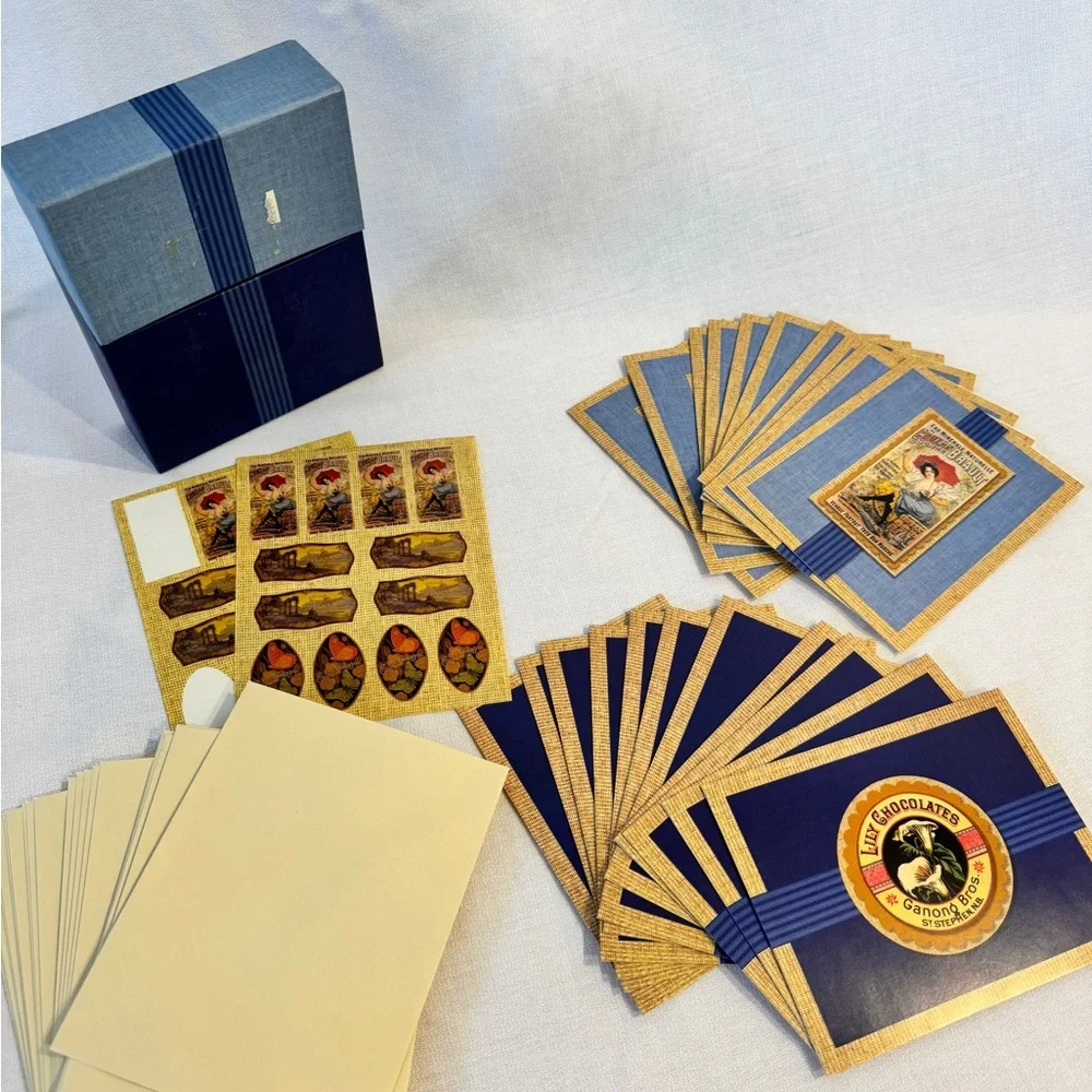 Vintage Style Stationery Set with Envelopes